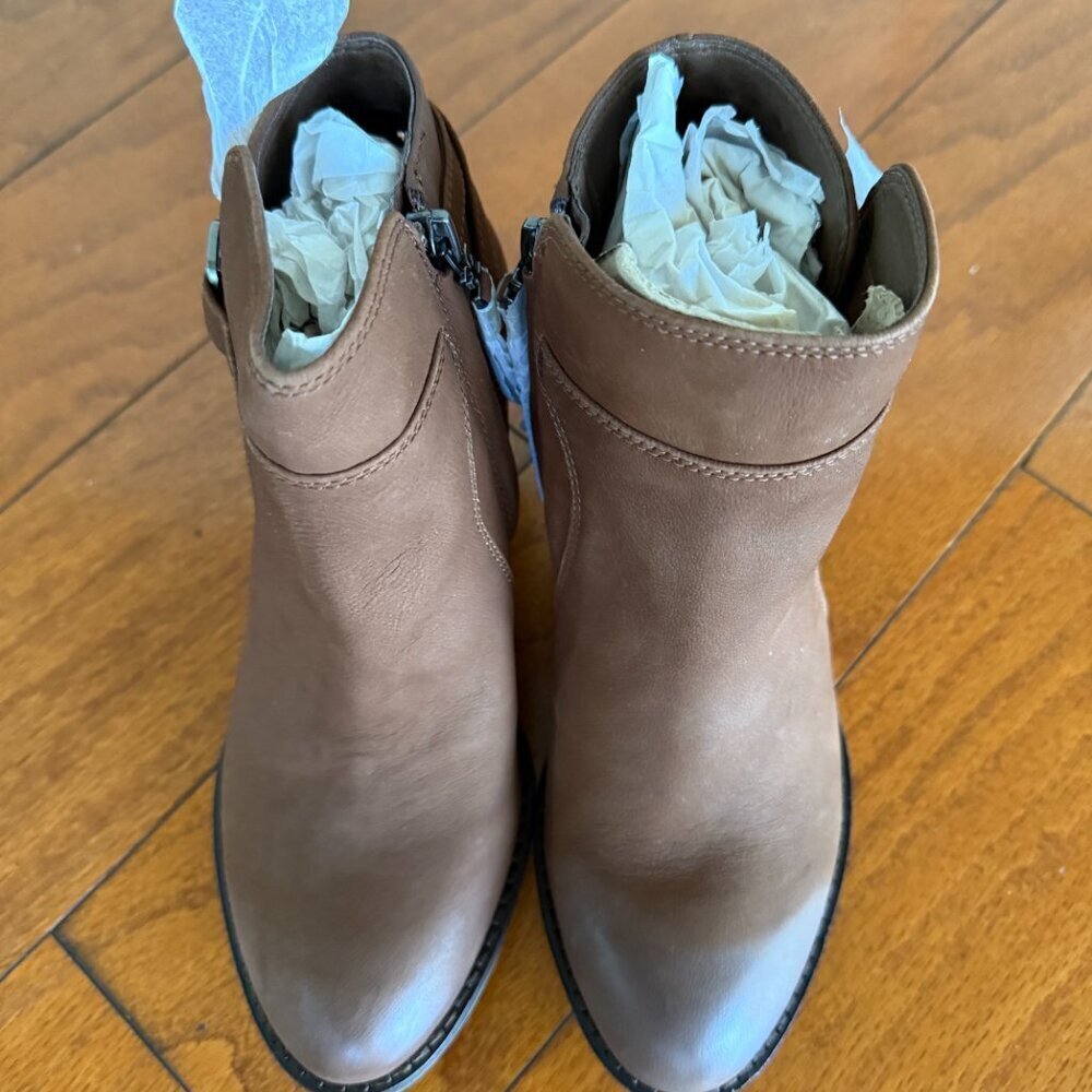 Sam Edelman Morgon Toasted Coconut Elko Nubuck Leather Brand New - Picture 6 of 10